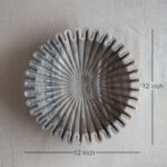 Scalloped Marble Urli Bowl – Decorative Floating Flower Bowl