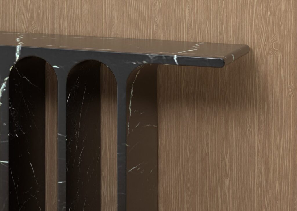 3 Arch Console Table | Handcrafted Stone Furniture - View 9