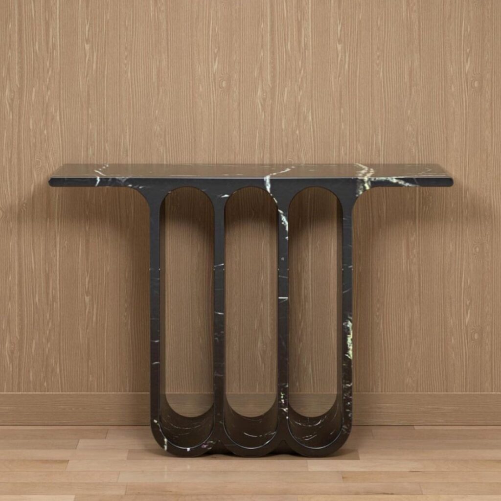 3 Arch Console Table | Handcrafted Stone Furniture - View 5