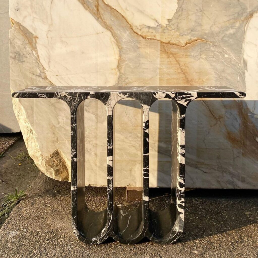 3 Arch Console Table | Handcrafted Stone Furniture - View 7