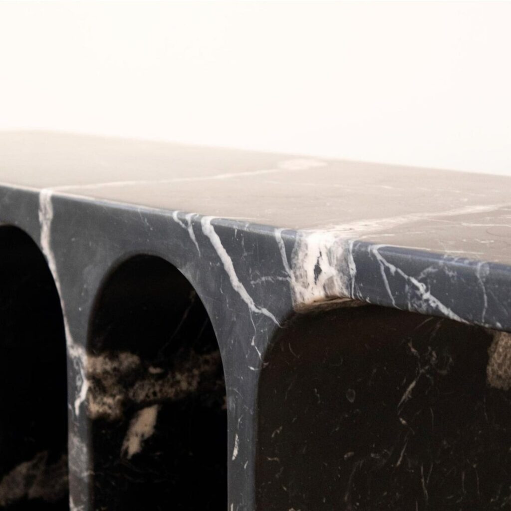 3 Arch Console Table | Handcrafted Stone Furniture - View 8