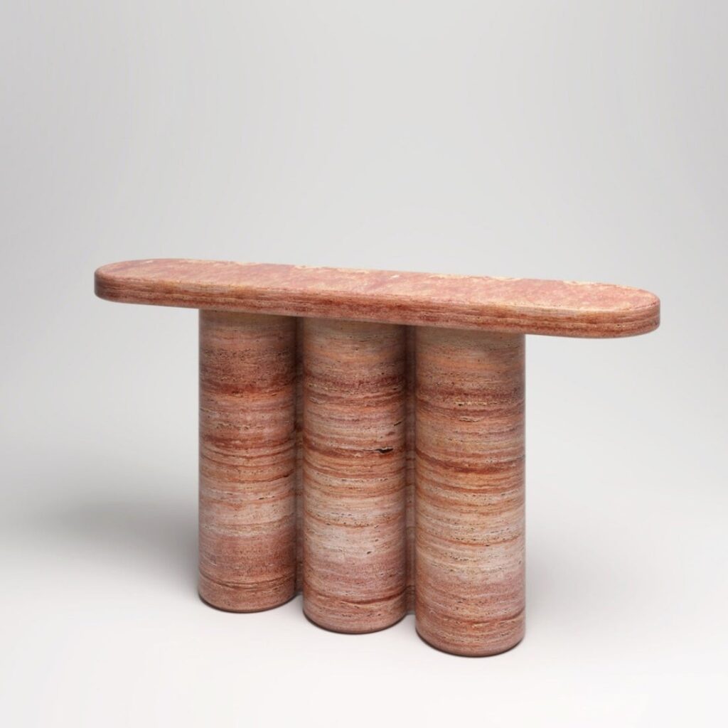 3 Pillars Console Table – Polished Stone Furniture
