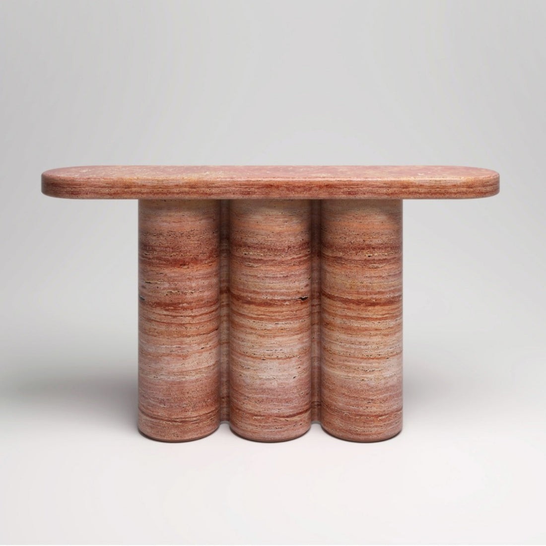 3 Pillars Console Table – Polished Stone Furniture - View 4