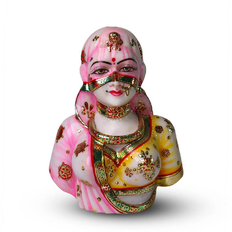 Bani Thani, 12 Inch, White Marble Statue | STONE FORT INDIA