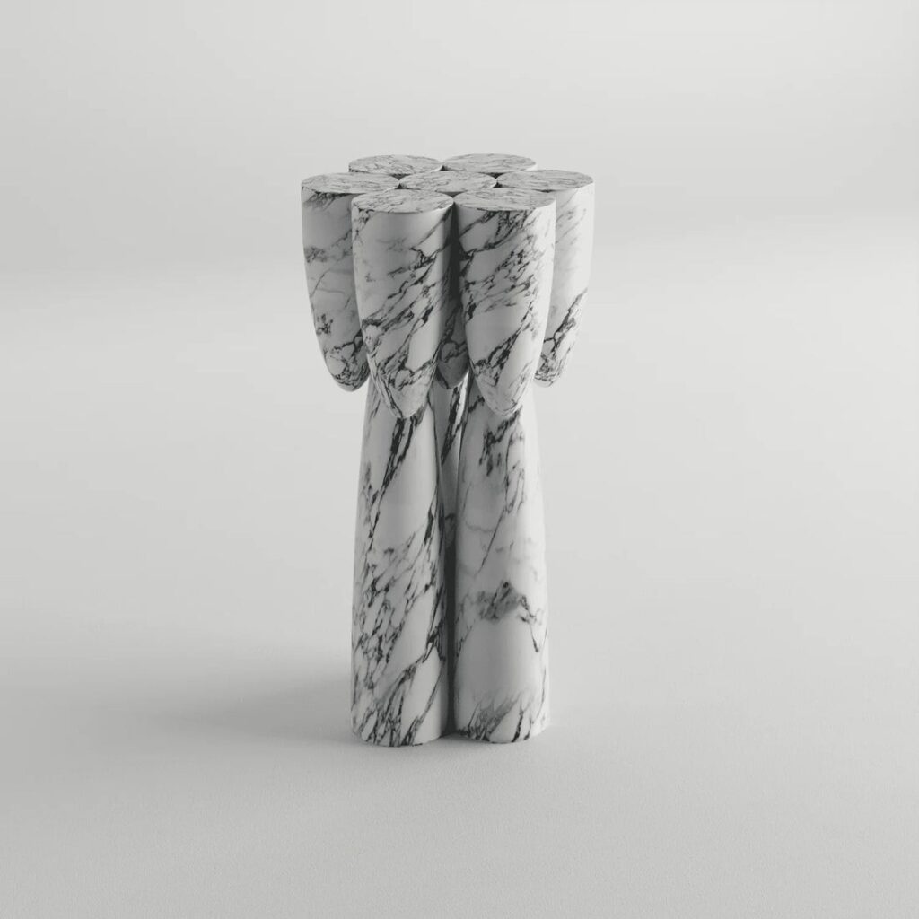 Bullets Side Table – Bold Sculptural Stone Furniture