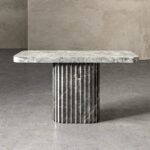 Fluted Console Table – Classic Carved Stone Furniture