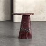 Fluted Side Table – Italian-Inspired Stone Craftsmanship