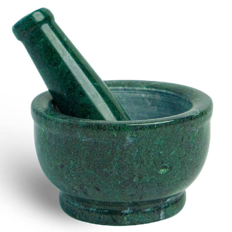 Green Marble Mortar and Pestle – 4 Inch