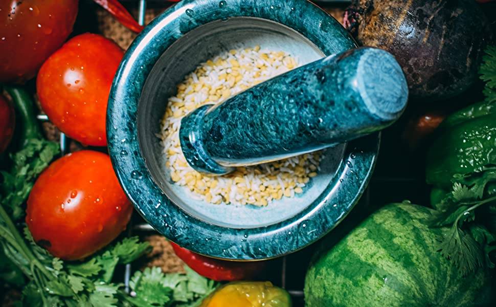 Green Marble Mortar and Pestle – 4 Inch - View 3