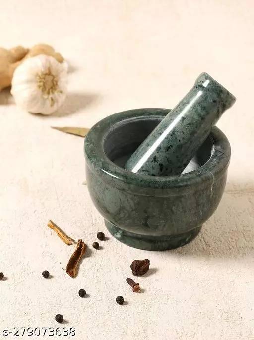 Green Marble Mortar and Pestle – 4 Inch - View 4