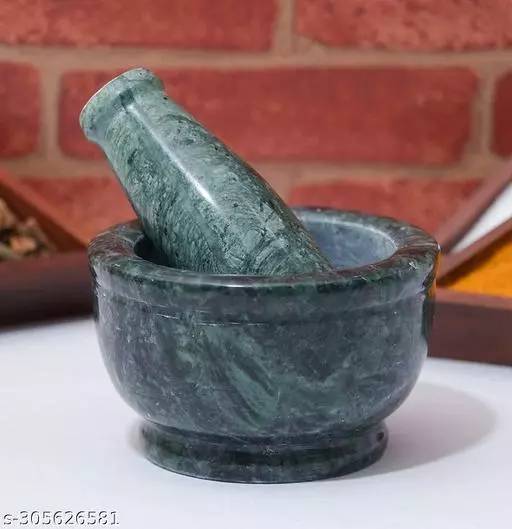 Green Marble Mortar and Pestle – 4 Inch - View 5