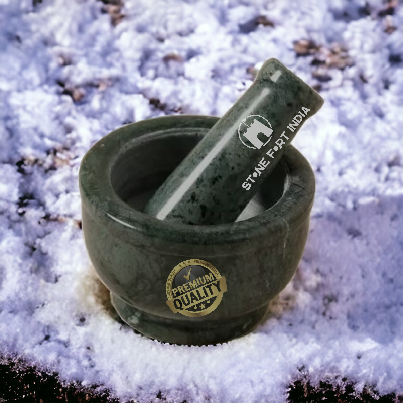 Green Marble Mortar and Pestle – 4 Inch - View 6