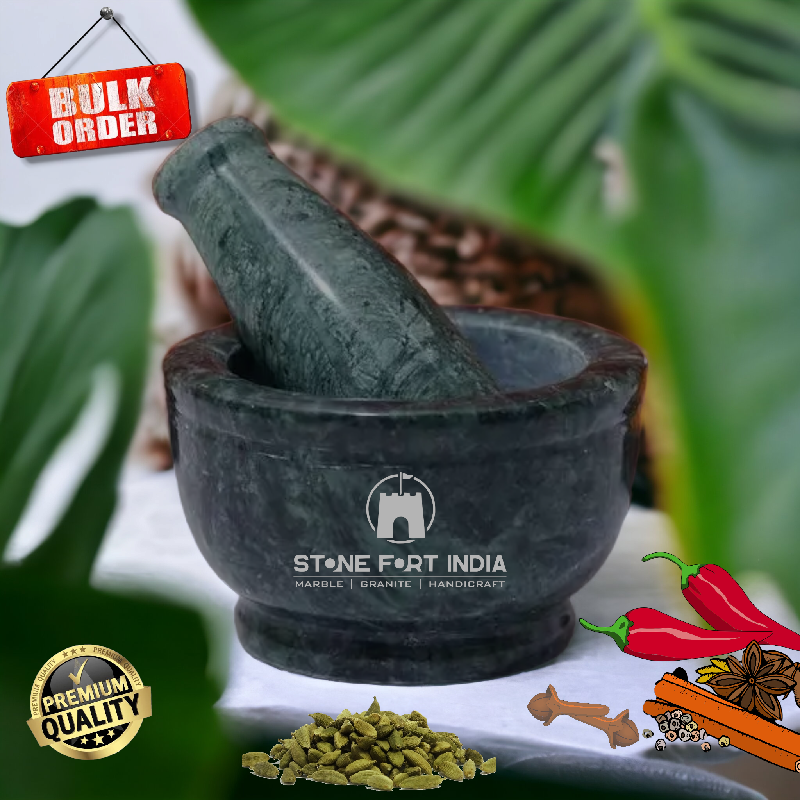 Green Marble Mortar and Pestle – 4 Inch - View 7