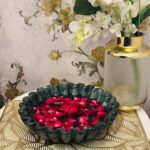 Green Marble Urli – Zig-Zag Round Bowl, 12 Inch