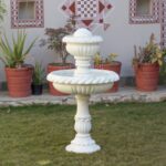 Marble Fountain – White Marble Hand-Carving