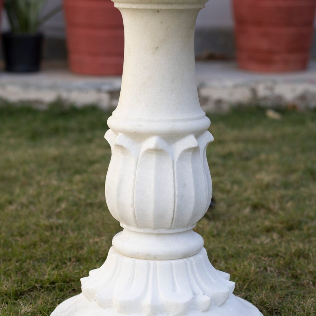 Marble Fountain – White Marble Hand-Carving - View 4