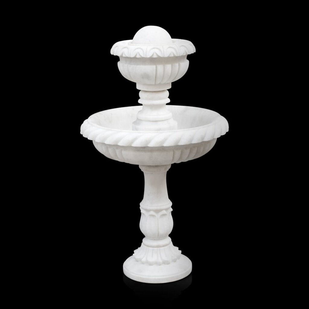 Marble Fountain – White Marble Hand-Carving - View 5