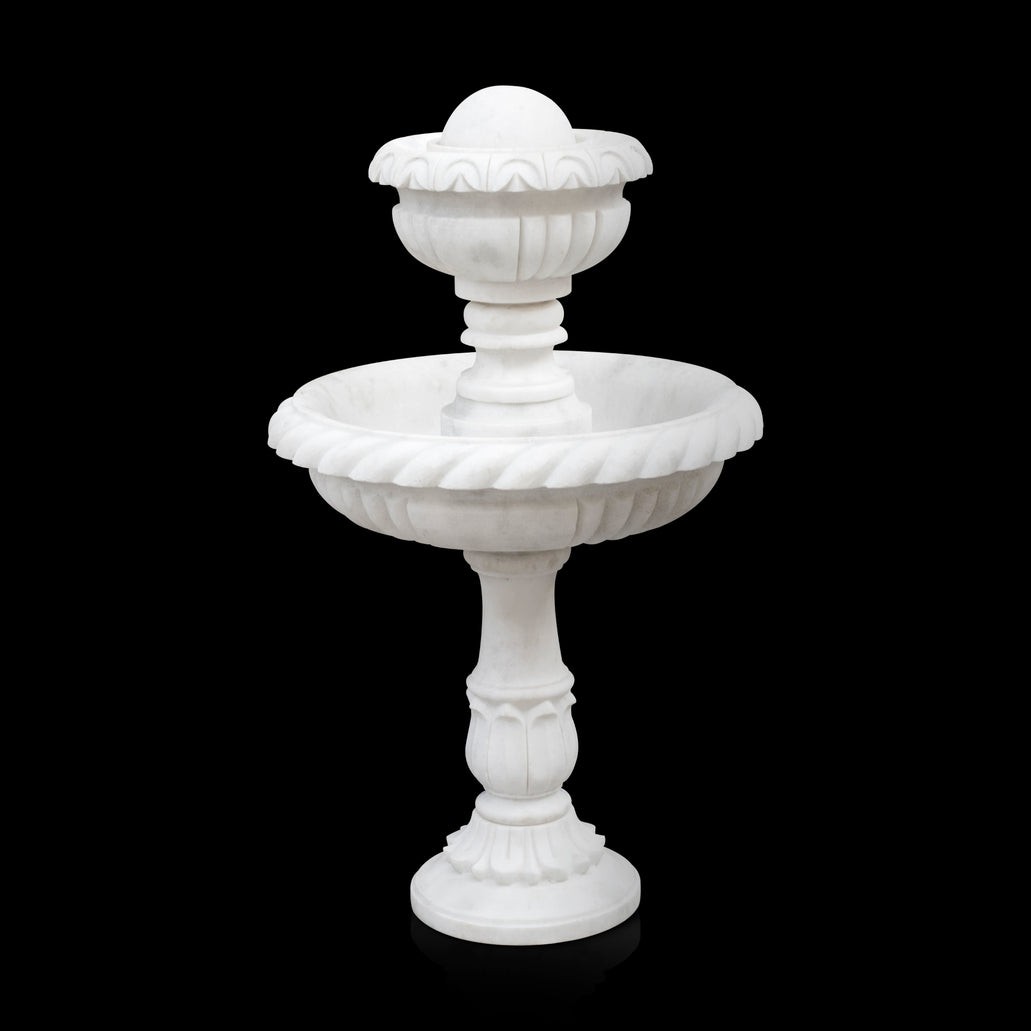 Marble Fountain – White Marble Hand-Carving - View 6