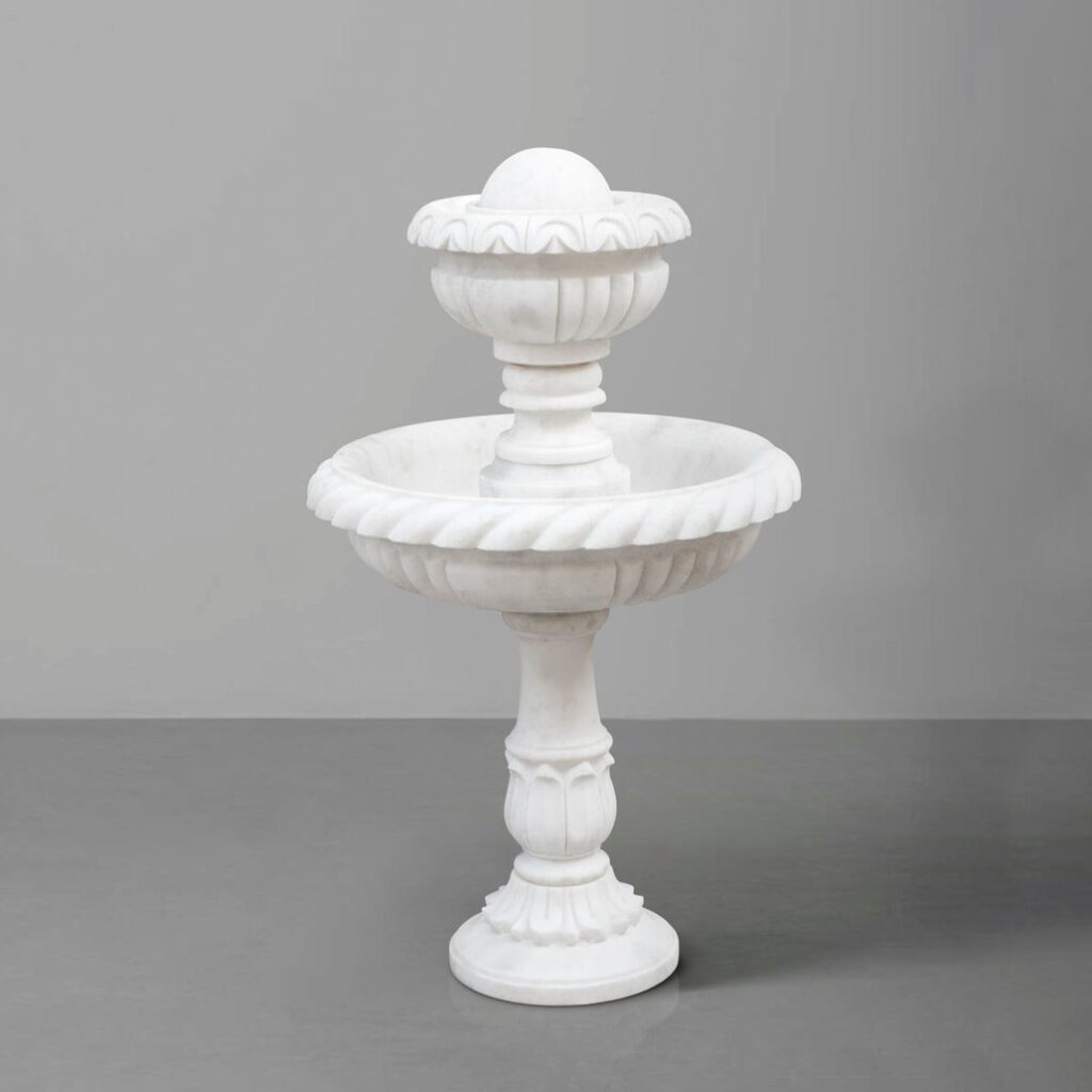 Marble Fountain – White Marble Hand-Carving - View 7