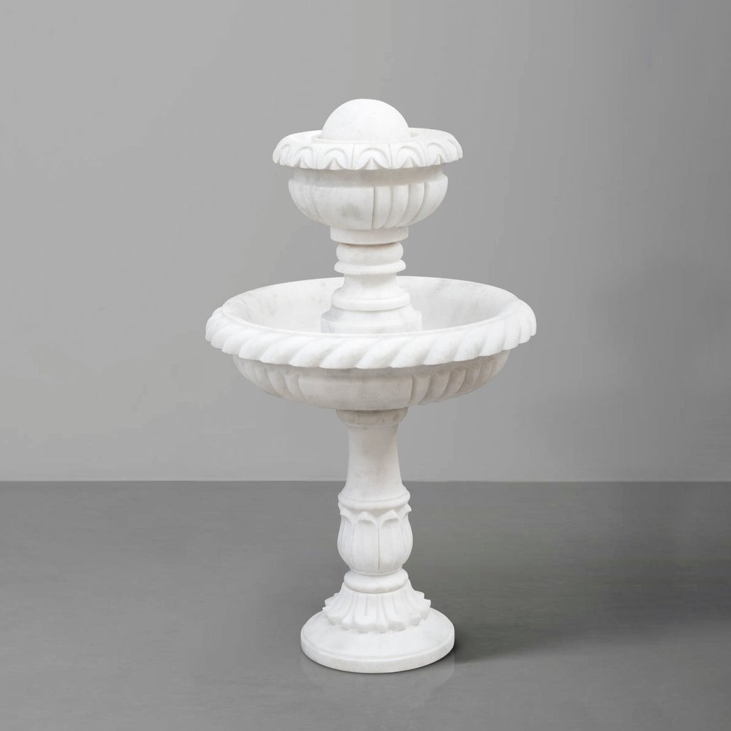 Marble Fountain – White Marble Hand-Carving - View 8