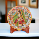 Marble Hand-Painted Plate 6 Inch with Stand