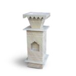 Marble Tulsi Pot – Katni Stone Planter for Roof & Balcony