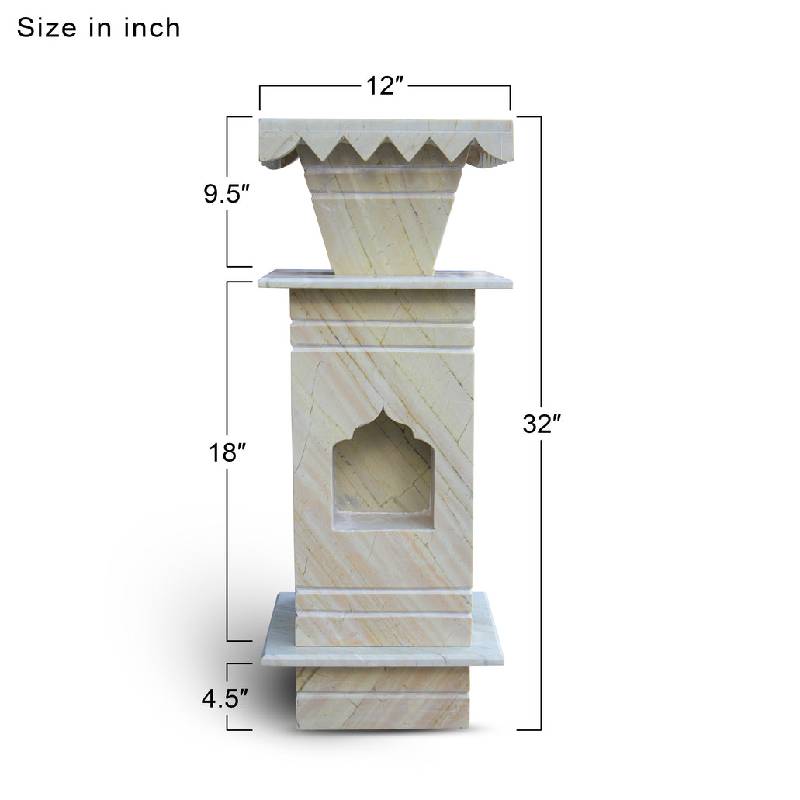 Marble Tulsi Pot – Katni Stone Planter for Roof & Balcony - View 3