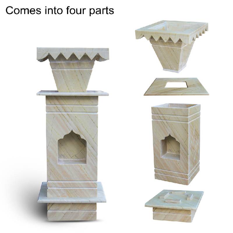 Marble Tulsi Pot – Katni Stone Planter for Roof & Balcony - View 4