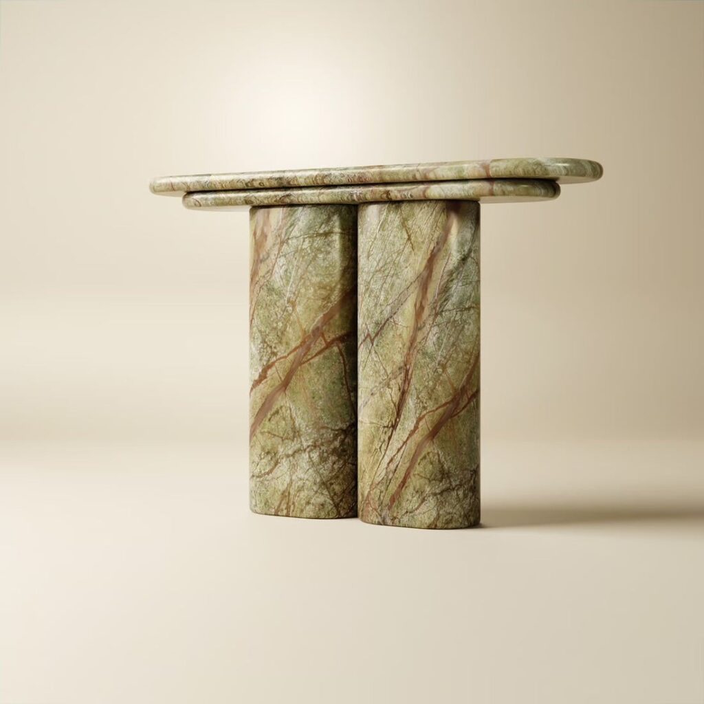Marmo Verde Rainforest Console Table – Italian Marble