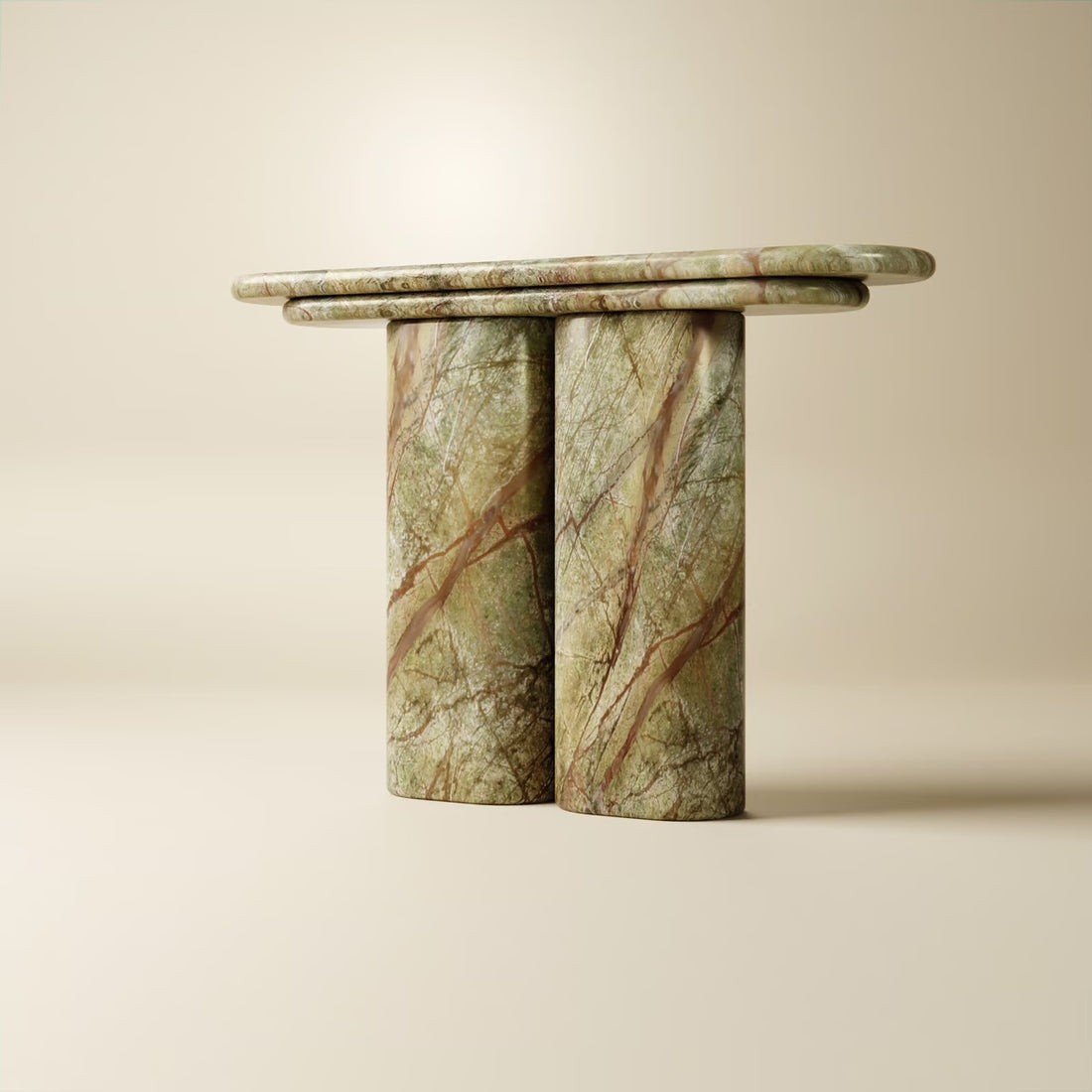 Marmo Verde Rainforest Console Table – Italian Marble