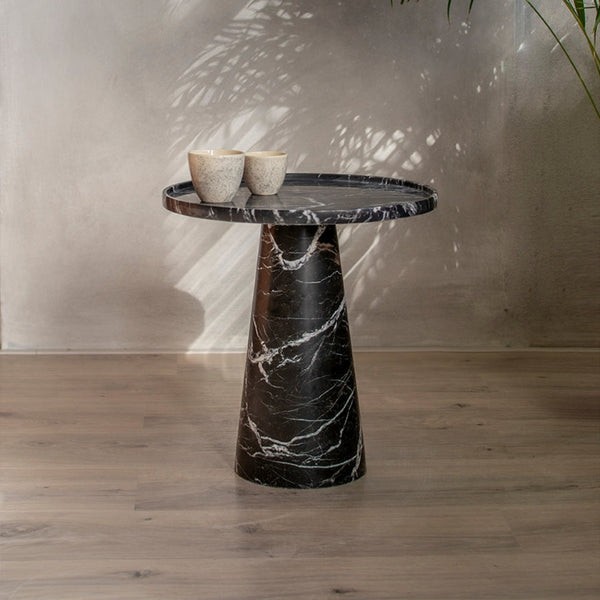 Marqino Round Side Table – Elegant Stone Furniture - View 1