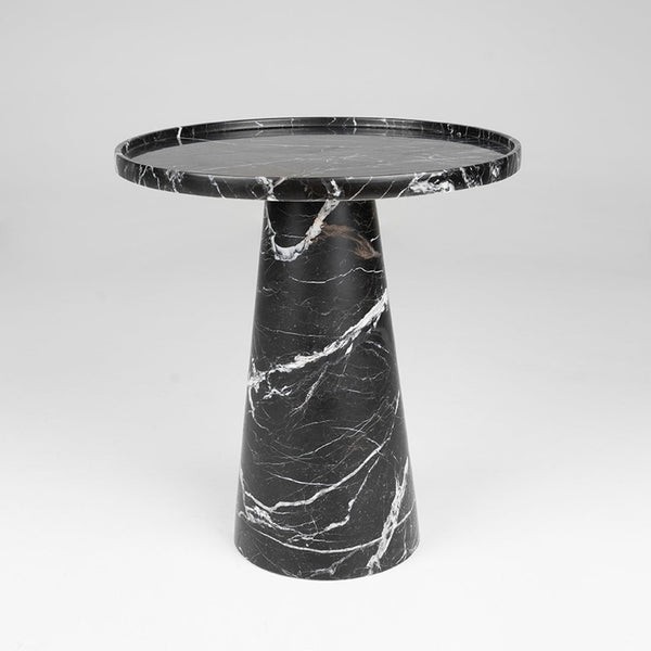 Marqino Round Side Table – Elegant Stone Furniture - View 2