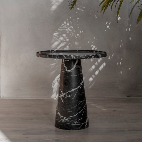 Marqino Round Side Table – Elegant Stone Furniture - View 3
