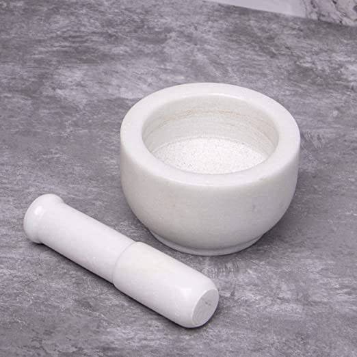 White Marble Mortar and Pestle – 4 Inch | Stone Fort India - View 2