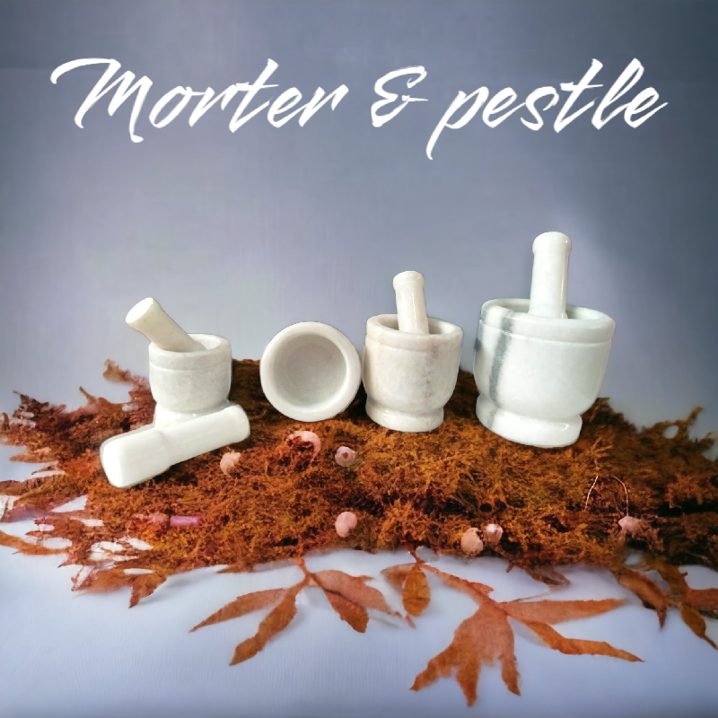 White Marble Mortar and Pestle – 4 Inch | Stone Fort India - View 6
