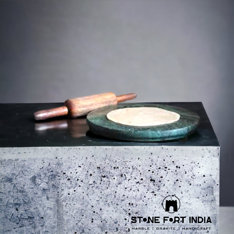 Natural Green Marble Chakla/Roti Maker – 9 Inch - View 4