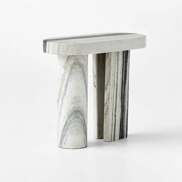Panda White Marble Table Set – Natural Elegance