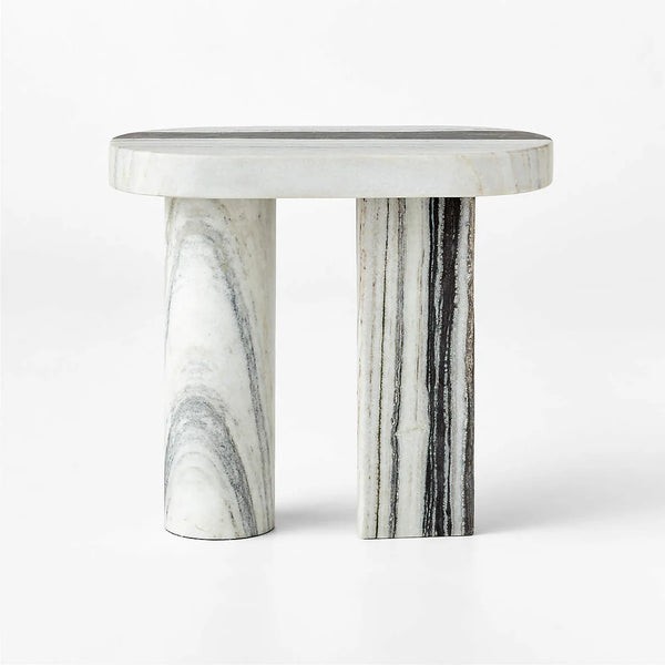 Panda White Marble Table Set – Natural Elegance - View 3