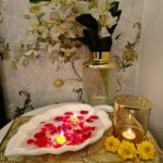 Petal Bowl Design White Marble Urli – 12 Inch