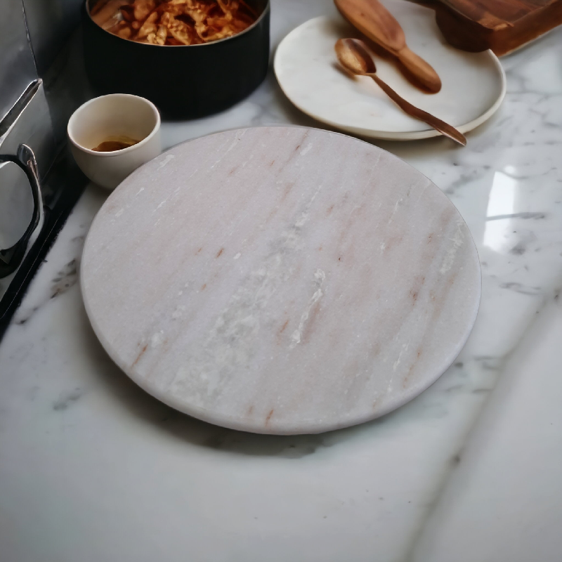 Premium Natural White Marble Chakla/Roti Maker – 9 Inch - View 1