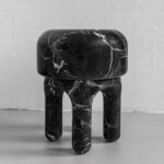 Round Sculpture Stone Stool – Multi-Stone Craft