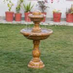 Stone Fountain Brown Forest – Hand-Carved Bidasar Stone