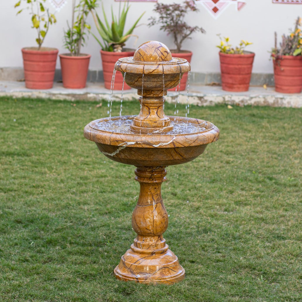 Stone Fountain Brown Forest – Hand-Carved Bidasar Stone
