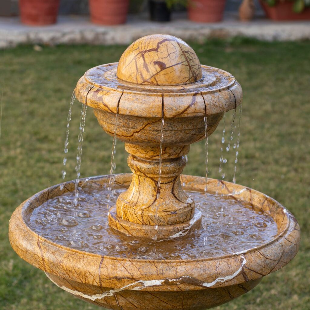 Stone Fountain Brown Forest – Hand-Carved Bidasar Stone - Detail 1