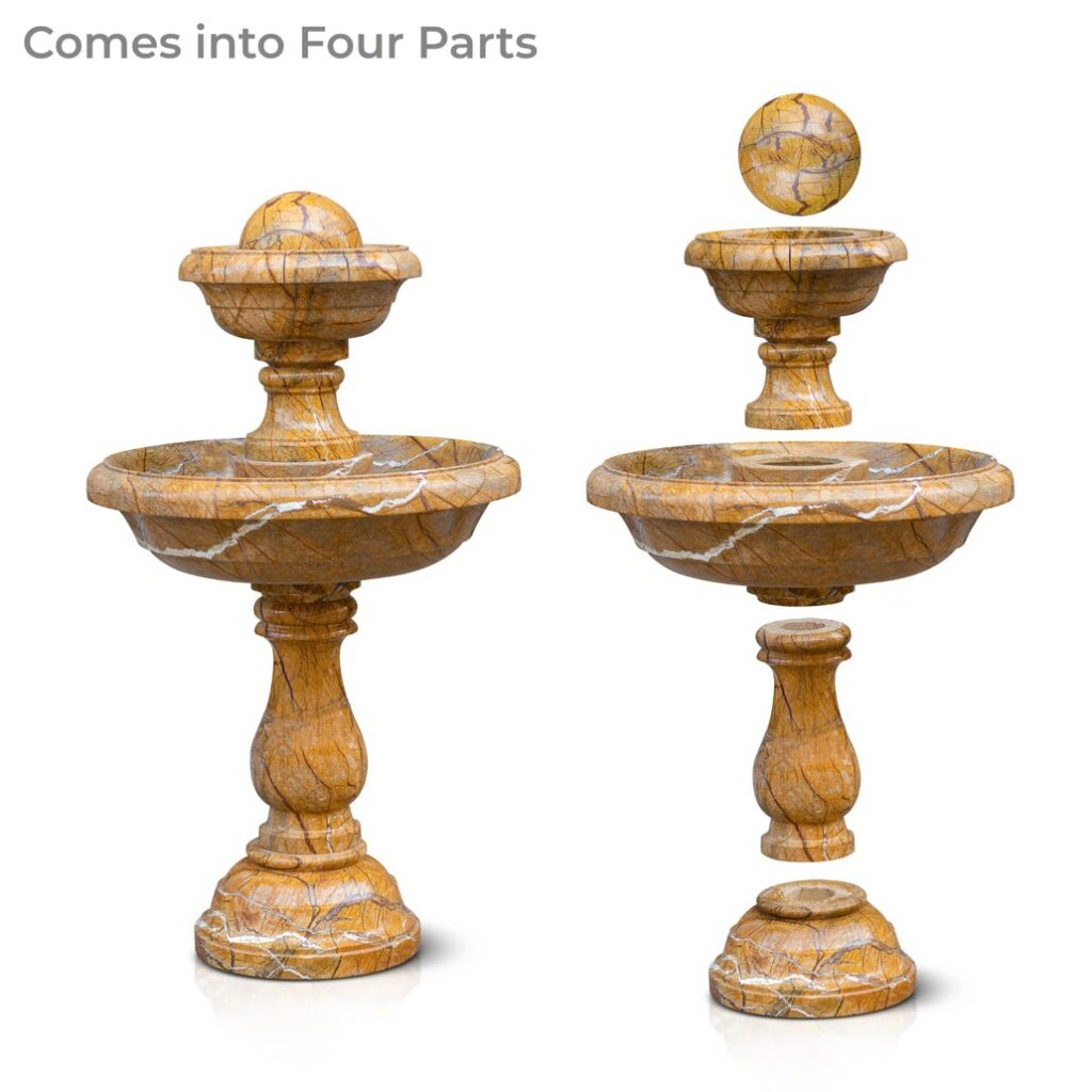 Stone Fountain Brown Forest – Hand-Carved Bidasar Stone - View 5
