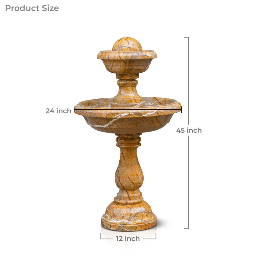Stone Fountain Brown Forest – Hand-Carved Bidasar Stone - View 6
