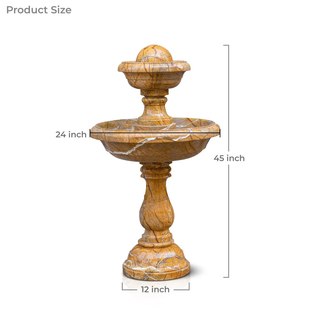 Stone Fountain Brown Forest – Hand-Carved Bidasar Stone - View 7