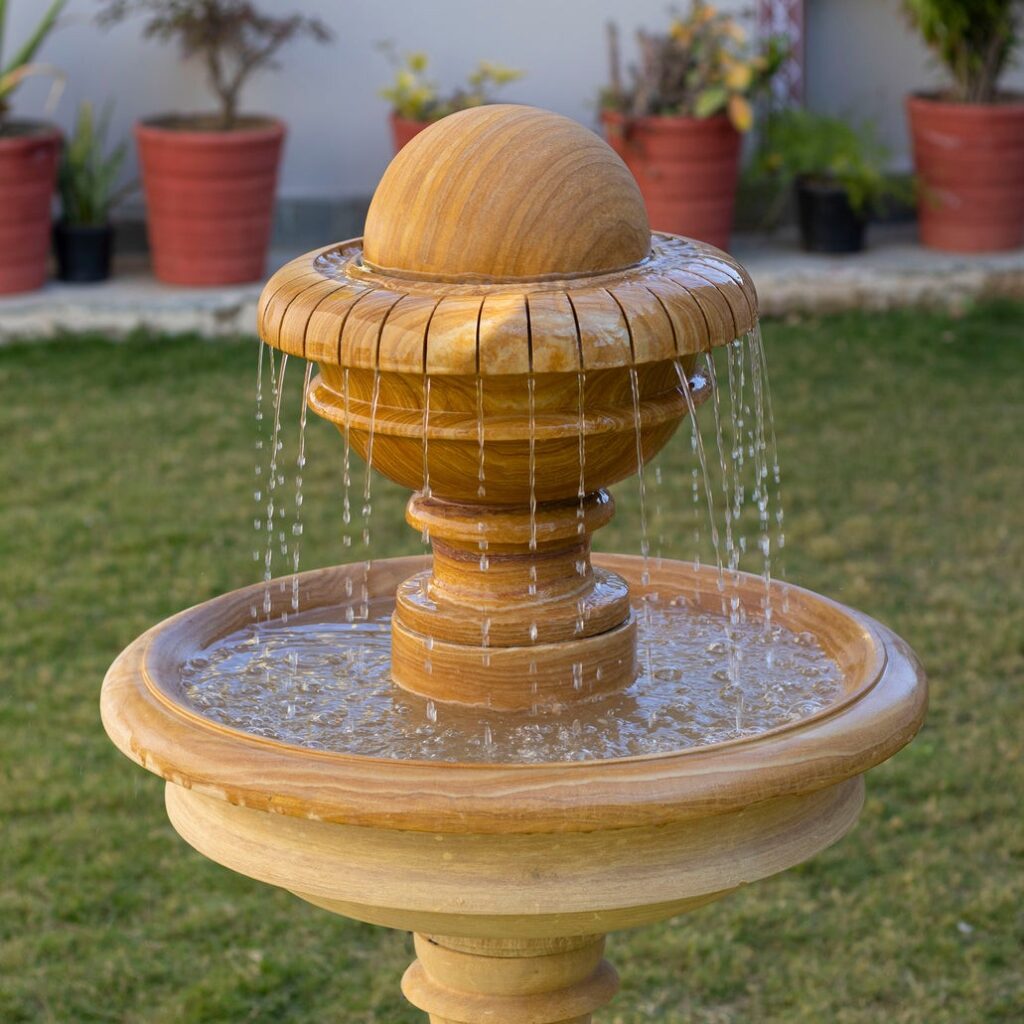 Stone Fountain Teak – Hand-Carved Teak Sand Stone - Detail 2
