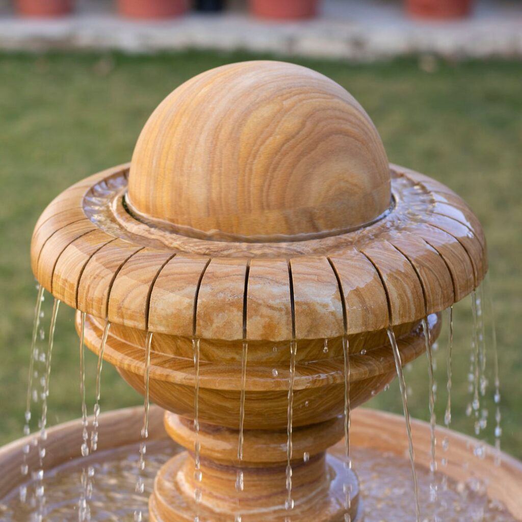 Stone Fountain Teak – Hand-Carved Teak Sand Stone - Detail 3