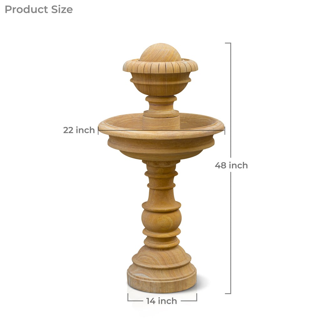 Stone Fountain Teak – Hand-Carved Teak Sand Stone - View 7